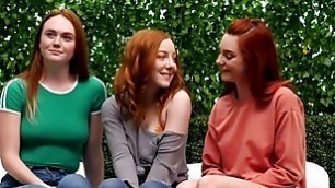 Three Redheads and a Lucky Guy!