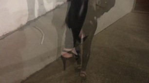 Leather Leggings _ Heels Outfit - _ccupccake mmmm