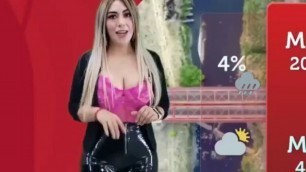 arely hernandez Montenegro in tight latex pants
