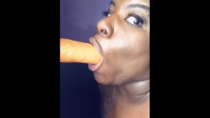 Black Girl Deep Throats Dildo