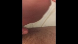 Playing with Throbbing thick cock