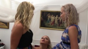 Slap that Ass 3 Big Ass Blondes Party on Bed