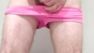 Cumshot at the morning,pink panties, morgen s gewichst