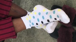 Candid ebony socks