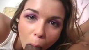 Disrespectful white whore gets mouthful of CUM
