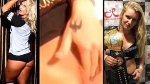 WWE Toni Storm fingering her pussy + WWE Lana flashing ass and twerking