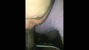 sucking my dick while man at work