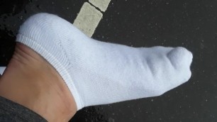 Really low no show cotton ankle socks on a rainy day.. :)