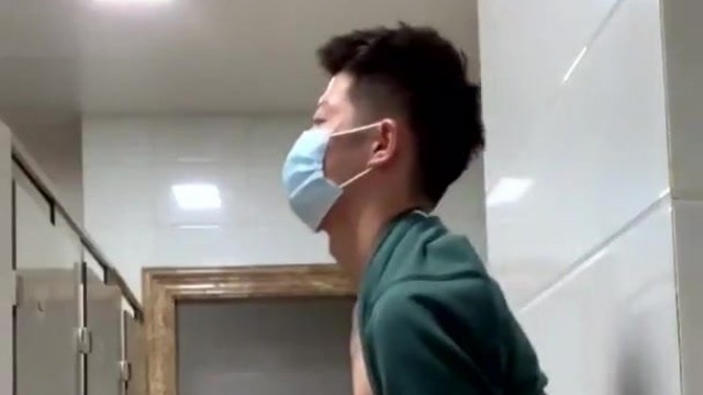 Asian horny in the bathroom