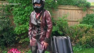 raincoat biker