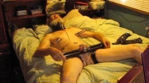 Extreme Nipple Stretching,Big Steel Dildo and some BDSM play
