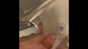 Military boy jerks off in shower after PT.