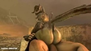 Thicc Deathclaw rides cock 2