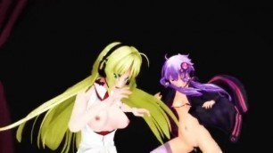 [MMD] R-18 Yuzuru Yuzuki y Chikaku Maki Bailando ELECT