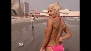Torrie wilson sexy bitch bikini shoot at the beach sexy nipples