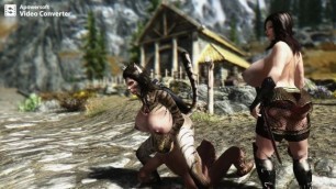 Skyrim -Newest Furry character and ENB RealVision -Night fall comming