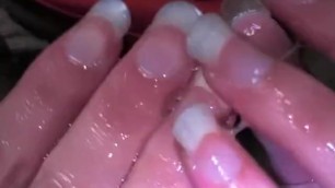 Deborah nails fetish sucking her fingers salivating blowjob erotic asmr