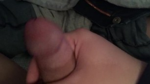 Jerking off my young cock after coming home from school