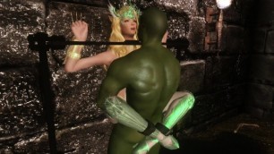 [Skyrim] Elf Princess Loves Orc Cock!