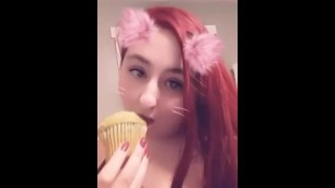 Sexy eating with snapchat food porn
