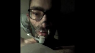 Me wearing a hospital oxygen mask