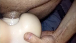 BIG DICK FUCK TIGHT TOY PUSSY, ASS SLAPPING AGAINST ME