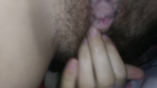 Fat hairy pussy play