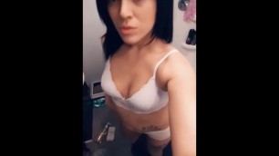 Rebbycca white lingerie tease