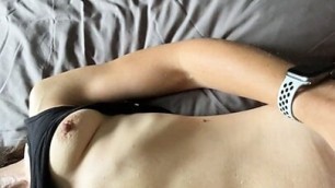 Wife want me to cum on her stomach, with close up cock and pussy