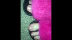 Fuzzy slippers(;