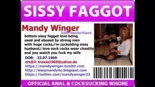 sissy expose sissy faggot mandy