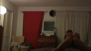 Stripper practicing sey moves on bed