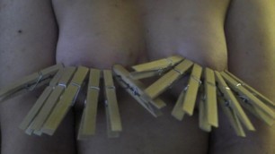 Hannah's Clothespin Tit Torture