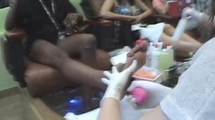 Ebony Chick Ticklish Pedicure