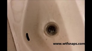 Masturbating in the sink....or wait?