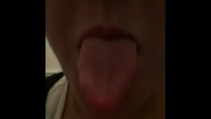 Ex fuck buddy long tongue play Pt 2