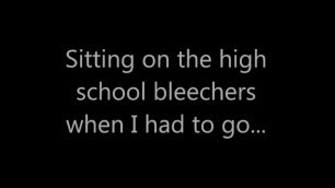 On the high school bleechers
