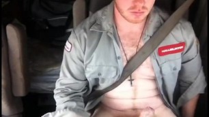 Halliburton works his tool and eats cum while driving