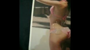 CUM tribute to Eva Longoria ass in a pink bikini